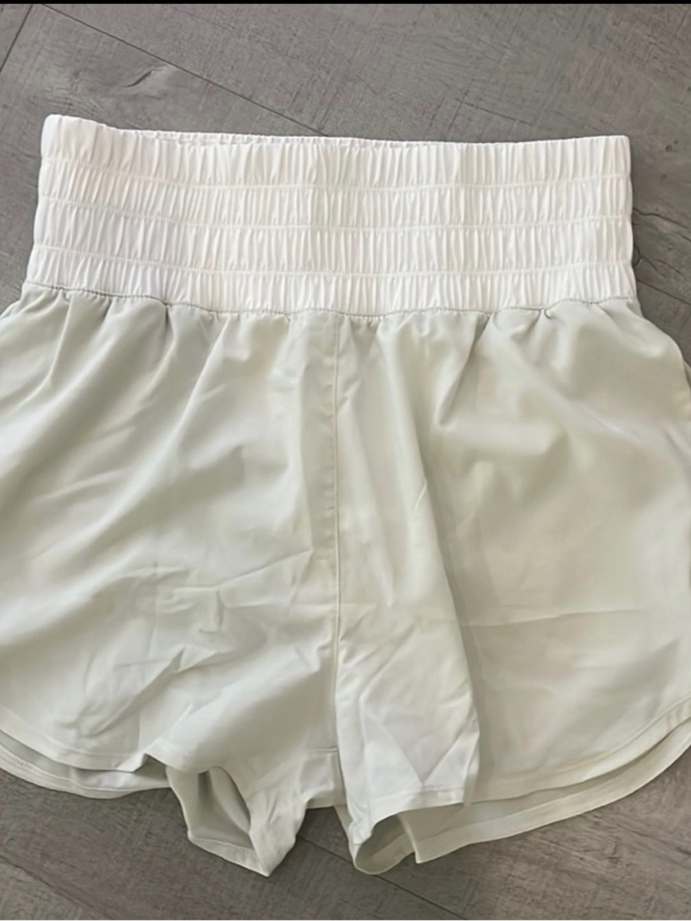 Nike White High-Waist Athletic Shorts
